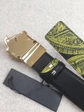 belt men's real leather belt snake demon smooth buckle copper buckle head business belt