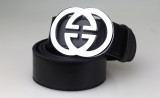belt Men's Double real Leather Belt Fashion Joker Smooth Buckle Belt