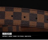 belt men's smooth buckle belt letter plaid pants with men's casual joker belt