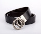 belt Explosive belt men and women bronze buckle belt leather belt rotating buckle double-sided belt