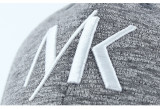 letter embroidery flower gray knit woolen baseball hat