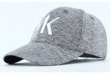 letter embroidery flower gray knit woolen baseball hat