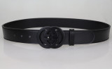 belt Men's Double real Leather Belt Fashion Joker Smooth Buckle Belt