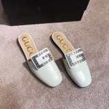 Europe and the United States 2019 spring and summer new rhinestone flat with real leather slippers velvet colored diamonds Baotou joker  sandals women