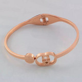 European and American jewelry letters titanium steel bracelet women fashion rose gold silver silver fashion trend wild