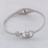 European and American jewelry letters titanium steel bracelet women fashion rose gold silver silver fashion trend wild