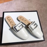 Europe and the United States 2019 spring and summer new rhinestone flat with real leather slippers velvet colored diamonds Baotou joker  sandals women