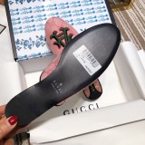 2019 spring print flat bottom half drag classic embroidery ladies slippers