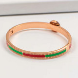 18K rose gold titanium steel bracelet women jewelry diamond fashion buckle does not fade fashion bracelet