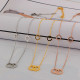 European and American fashion letter pendant necklace titanium steel 18K rose gold silver gold women necklace joker necklace