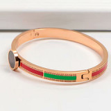 18K rose gold titanium steel bracelet women jewelry diamond fashion buckle does not fade fashion bracelet