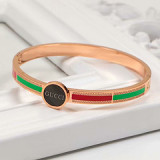 18K rose gold titanium steel bracelet women jewelry diamond fashion buckle does not fade fashion bracelet