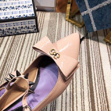 2019 spring and summer new pointed butterfly rivet word with wild black flat women's shoes