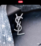 ysl 2018 Saint Laurent counter new diamond letter YSL brooch