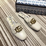 2019 spring and summer new fashion casual trend wild women's shoes metal buckle flat bottom baotou half slippers