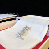 ysl 2018 Saint Laurent counter new diamond letter YSL brooch