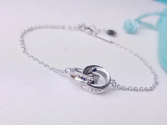 new wild simple women models 1837 double ring bracelet