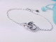 new wild simple women models 1837 double ring bracelet