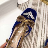 women's shoes new diamond suede mid-heel sandals spring and summer baotou thick with high heels