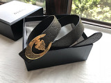 3.5cm stainless steel shield metal buckle with embossed leather women belt