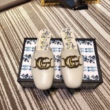 2019 spring and summer new fashion casual trend wild women's shoes metal buckle flat bottom baotou half slippers