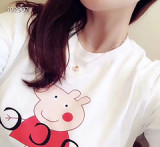 European and American retro four-leaf grass smooth new necklace temperament girl wild Hong Kong style Harajuku
