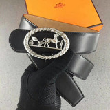 wide 3.8cm vacuum plating imported leather production Fashion casual wild two-color optional men's belt