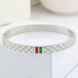 Europe and the United States with the titanium steel red and green bar ring women models rose gold accessories jewelry