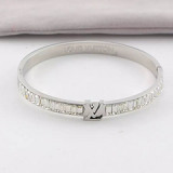 European and American simple titanium steel diamond women bracelet