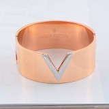 J26 titanium steel rose gold simple wild V-ring ring for men and women wide ring