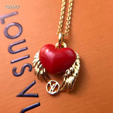 and the United States small red heart wings letter necklace women plated 18K gold clavicle chain Valentine's Day series