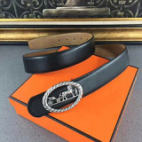 wide 3.8cm vacuum plating imported leather production Fashion casual wild two-color optional men's belt