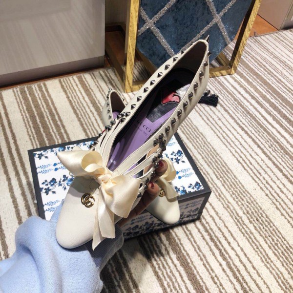 19 spring new fashion high heel women's shoes bowknot  rivet thick with single shoes