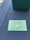 trumpet. Smiley necklace. Rose gold. 925 sterling silver vacuum plating 18K rose gold