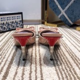 2019 new wild pointed sandal women summer fashion wear baotou lazy half slippers female stiletto