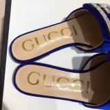 2019 spring new rhinestones half tow luxury velvet flat slippers casual shopping comfortable women's shoes