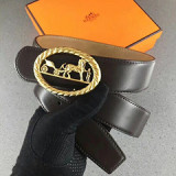 wide 3.8cm vacuum plating imported leather production Fashion casual wild two-color optional men's belt