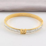 European and American simple titanium steel diamond women bracelet