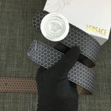 wide and half 3.8cm cowhide made double-sided replaceable casual wild men's belt