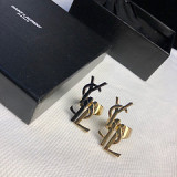 Saint Laurent YSL electroplating female letter brooch