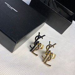Saint Laurent YSL electroplating female letter brooch
