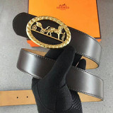 wide 3.8cm vacuum plating imported leather production Fashion casual wild two-color optional men's belt