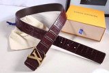 crocodile without stitching with original single letter metal buckle