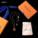 and the United States small red heart wings letter necklace women plated 18K gold clavicle chain Valentine's Day series