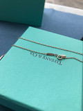 trumpet. Smiley necklace. Rose gold. 925 sterling silver vacuum plating 18K rose gold