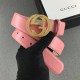 wide three 3.5cm with double-sided suede leather to make two-color women's belt simple and versatile