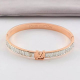 European and American simple titanium steel diamond women bracelet