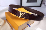 crocodile without stitching with original single letter metal buckle