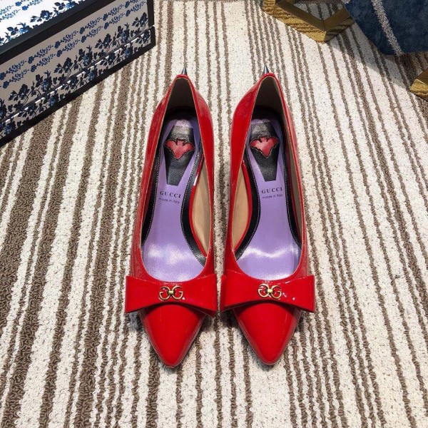 2019 spring and autumn single shoes shallow mouth set flat flat pointed shoes bowknot high heel women's shoes