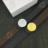 wide and half 3.8cm cowhide made double-sided replaceable casual wild men's belt
